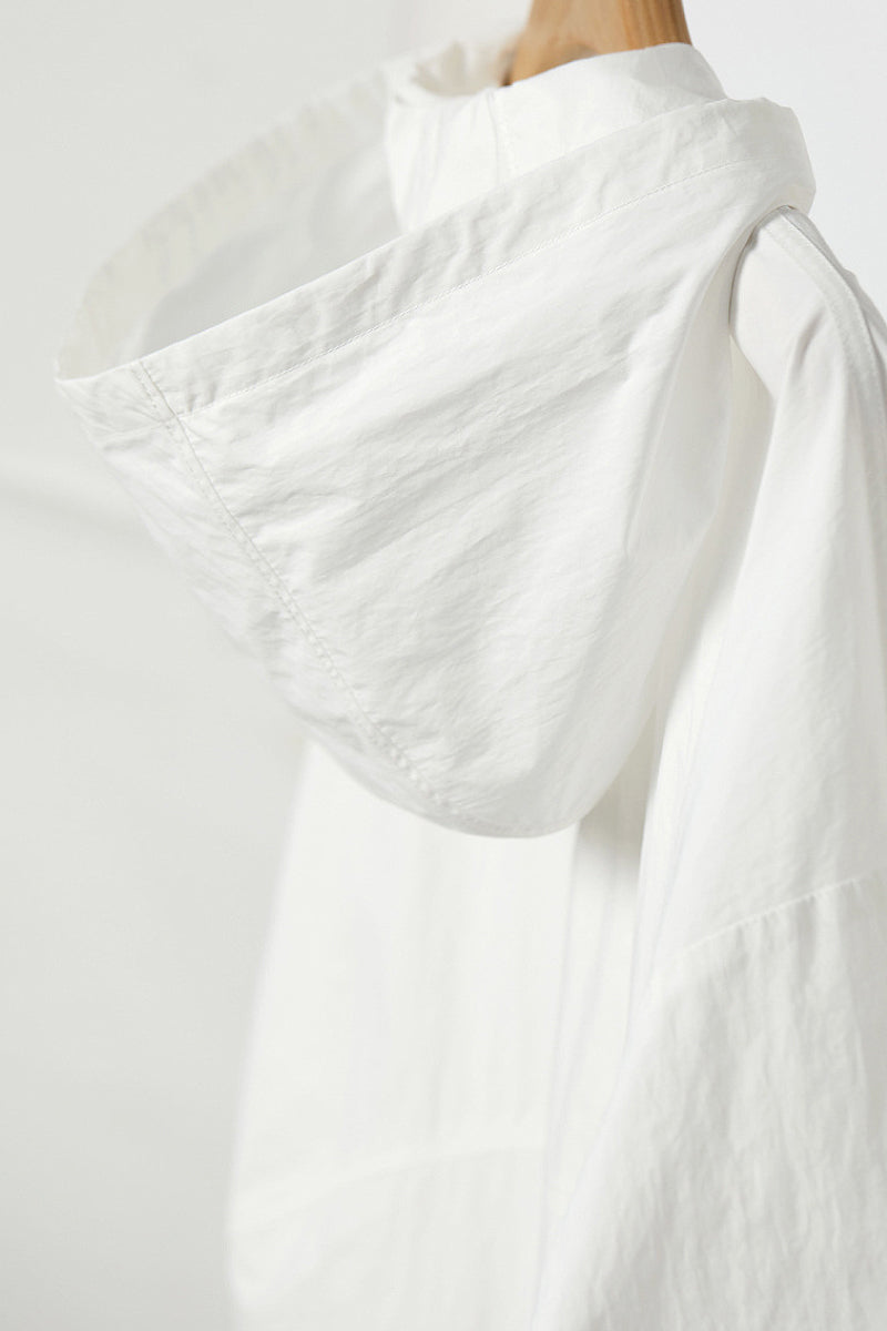 Casual Hooded Long-Sleeve Button-Down Pocket Shirt