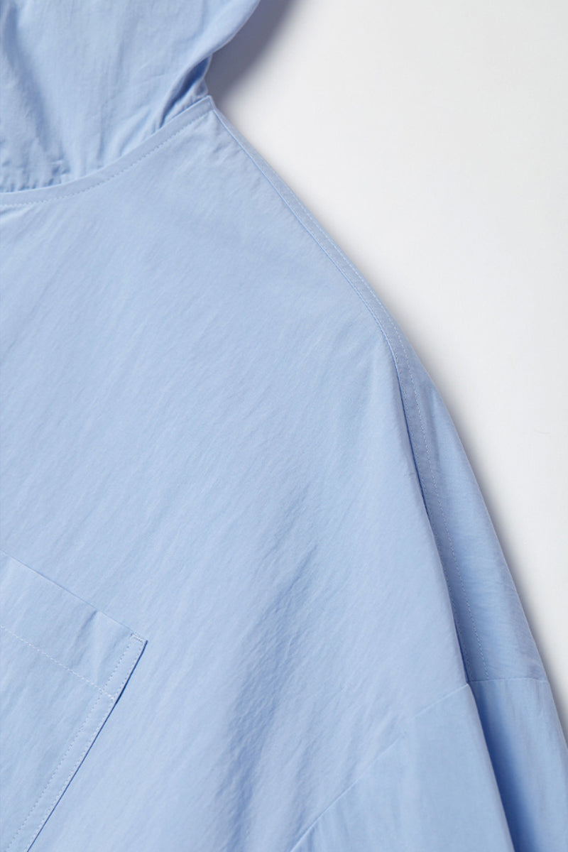 Casual Hooded Long-Sleeve Button-Down Pocket Shirt