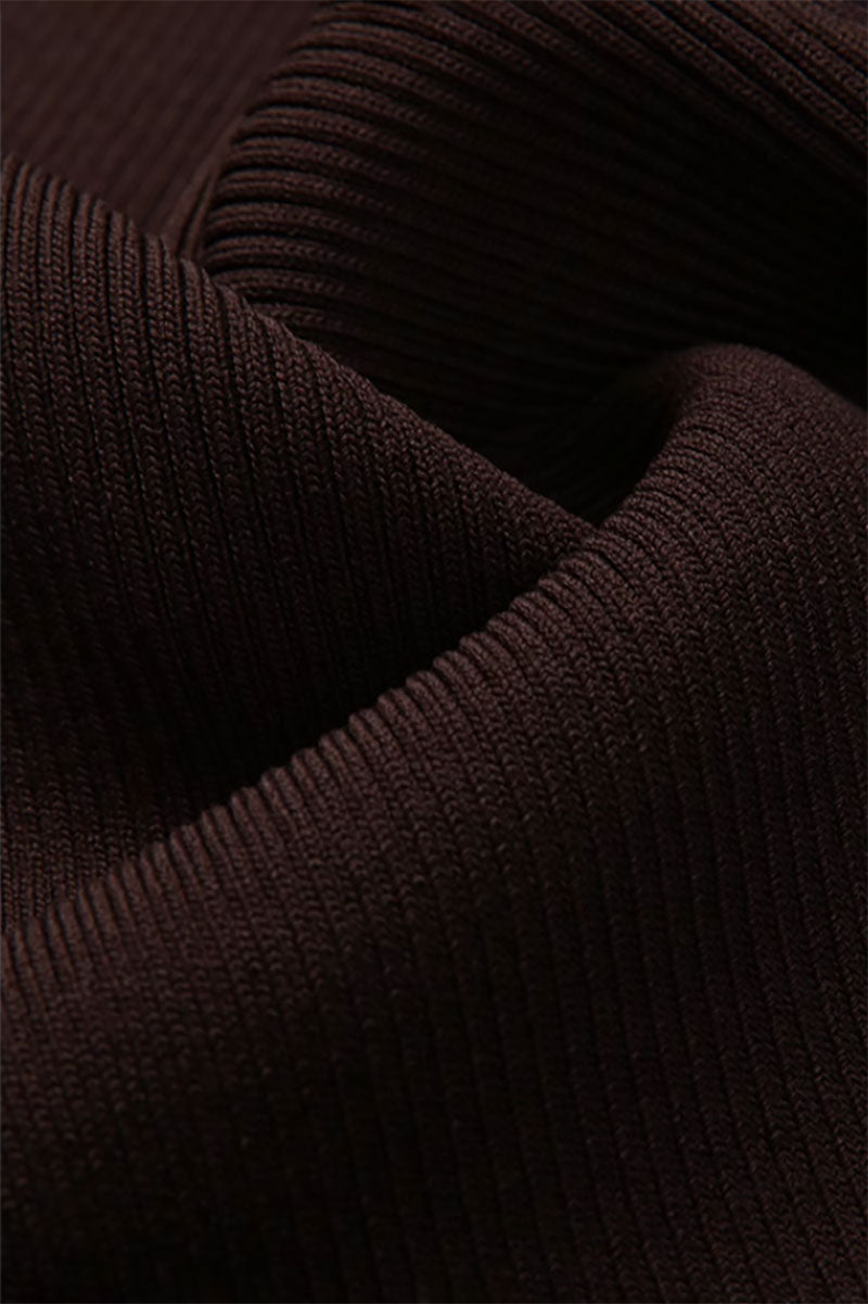 Casual Wool-Acetate Blend Slim-Fit V-Neck Cap-Sleeve Knit T Shirt