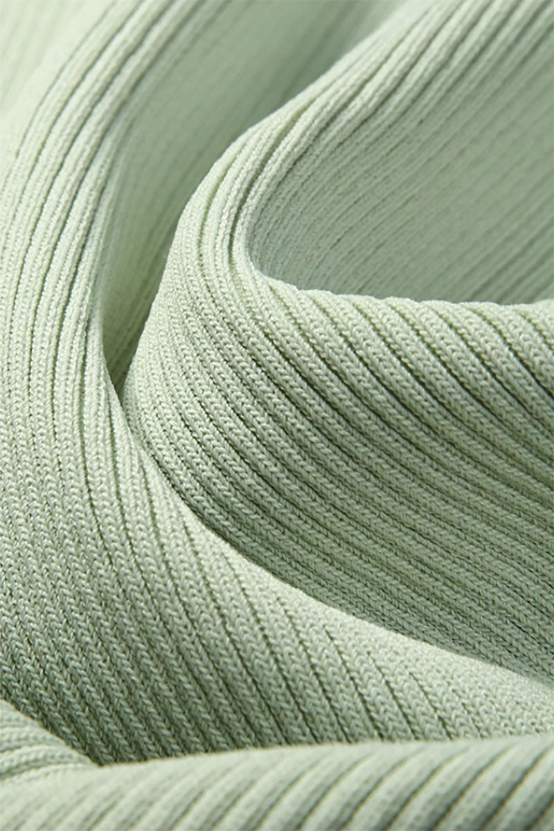 Casual Wool-Acetate Blend Slim-Fit V-Neck Cap-Sleeve Knit T Shirt