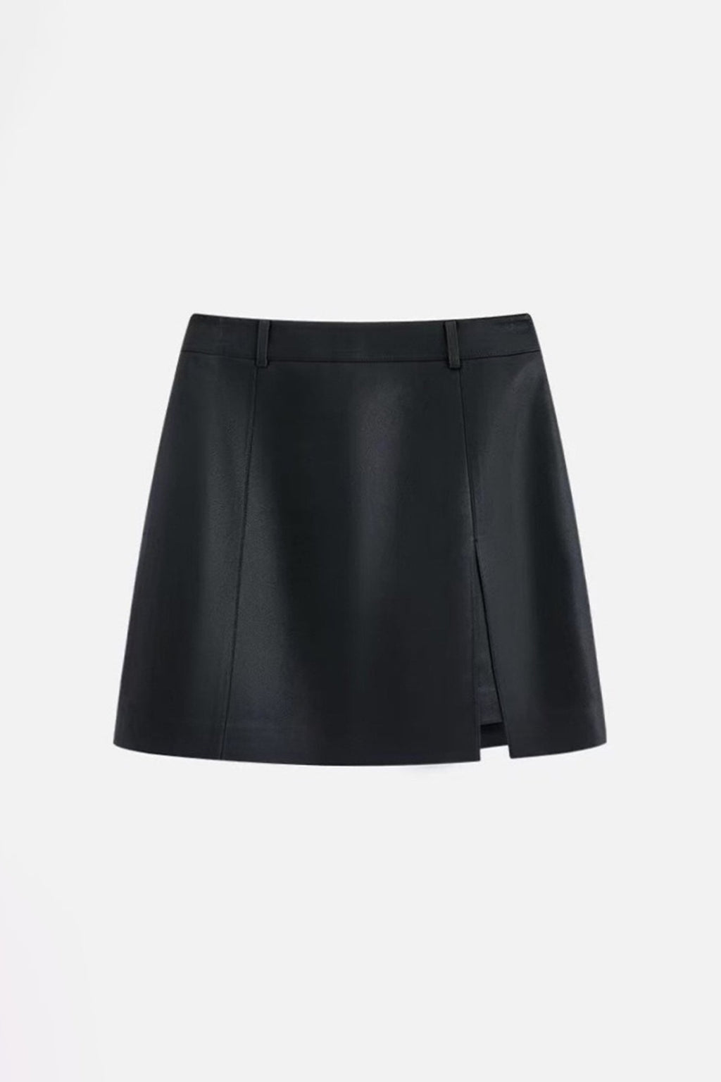 Chic Leather High-Waisted A-Line Mini Skirt
