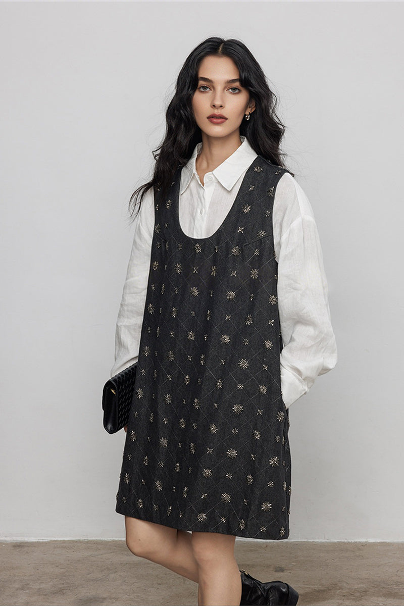 Classic Cotton-Linen Long Sleeve Button-Down Shirt