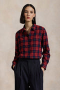Classic Flannel Plaid Long Sleeve Button-Up Shirt