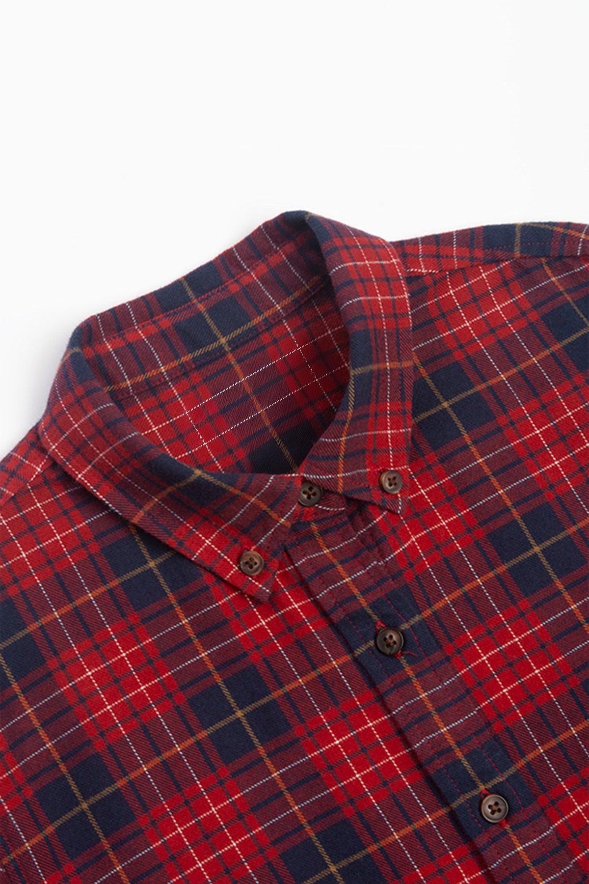 Classic Flannel Plaid Long Sleeve Button-Up Shirt
