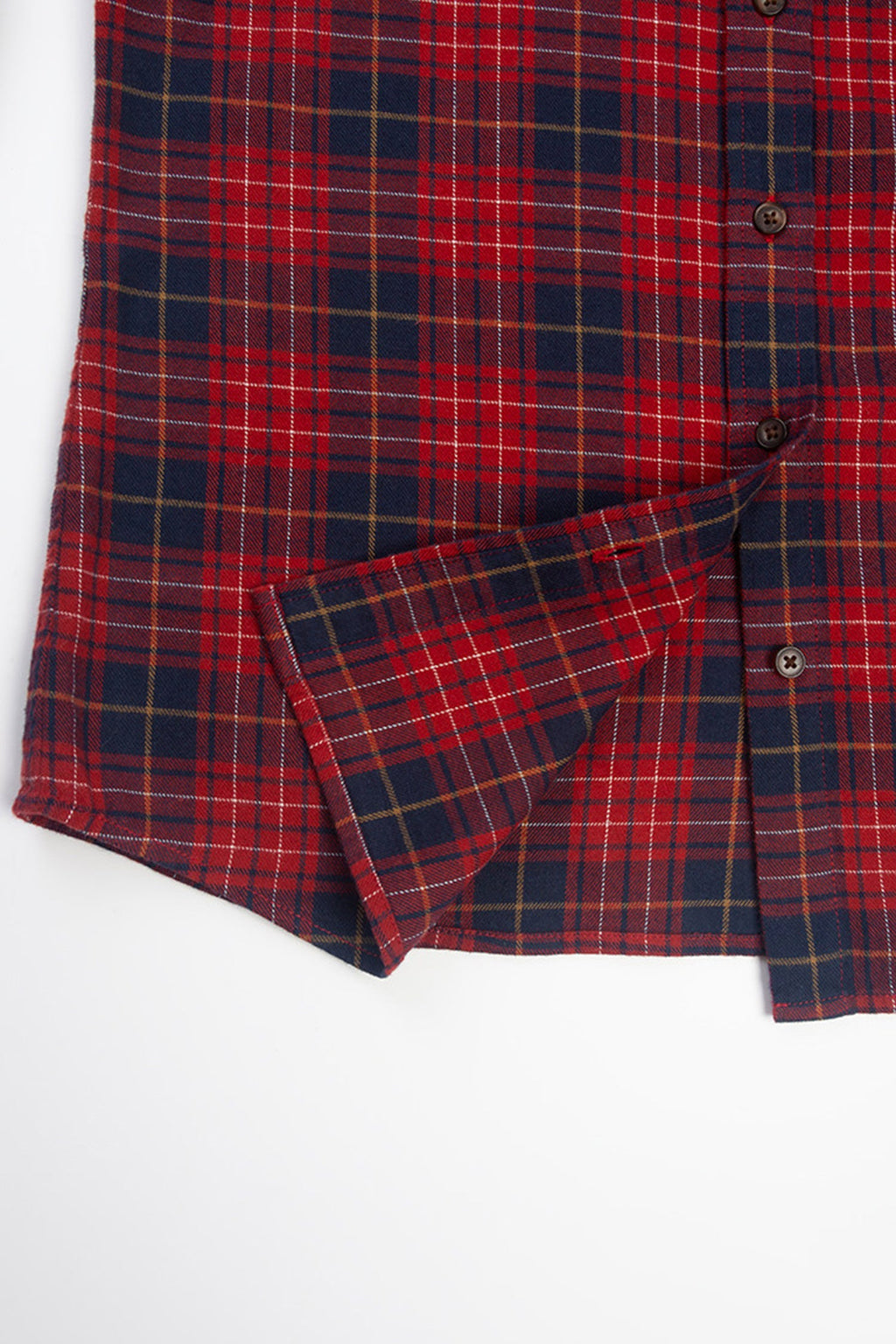 Classic Flannel Plaid Long Sleeve Button-Up Shirt