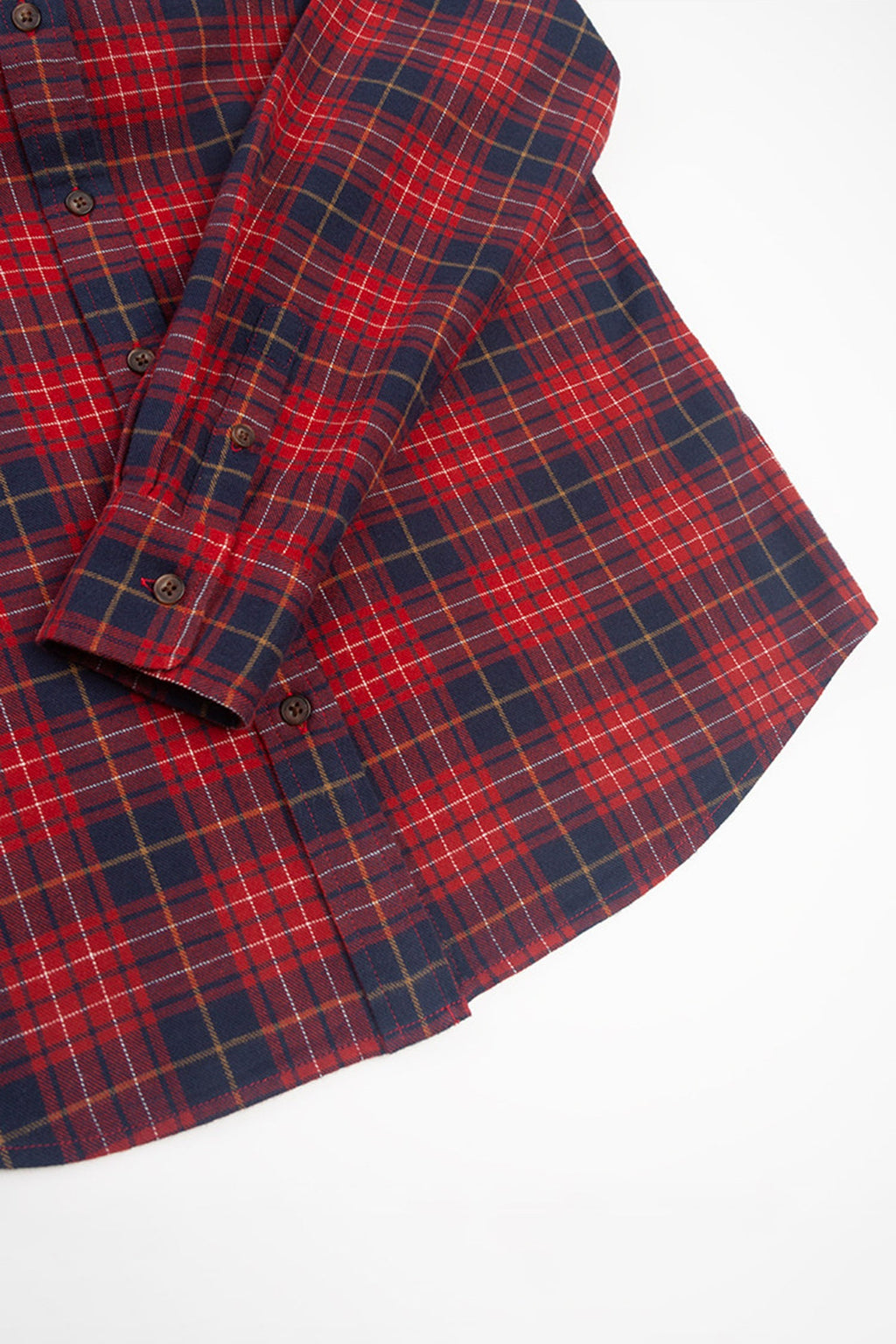 Classic Flannel Plaid Long Sleeve Button-Up Shirt