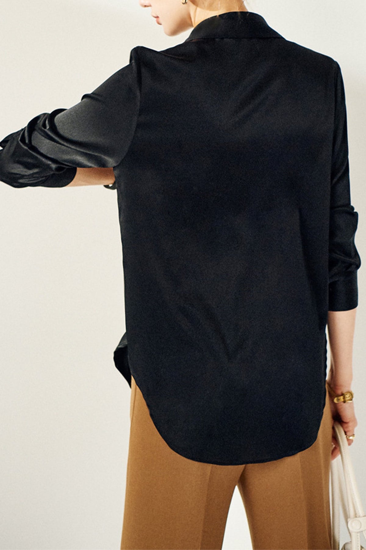 Classic Silk Button Down Machine Washable Everyday Shirt
