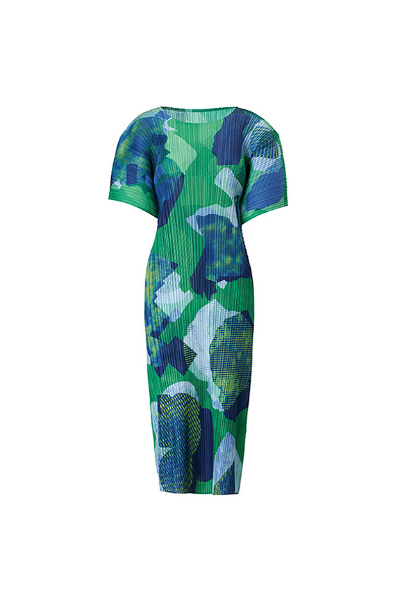 Designer Inspired Pleated Floral Midi Dress