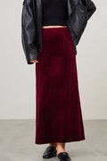 Flowy Velvet Bias-Cut Maxi Skirt