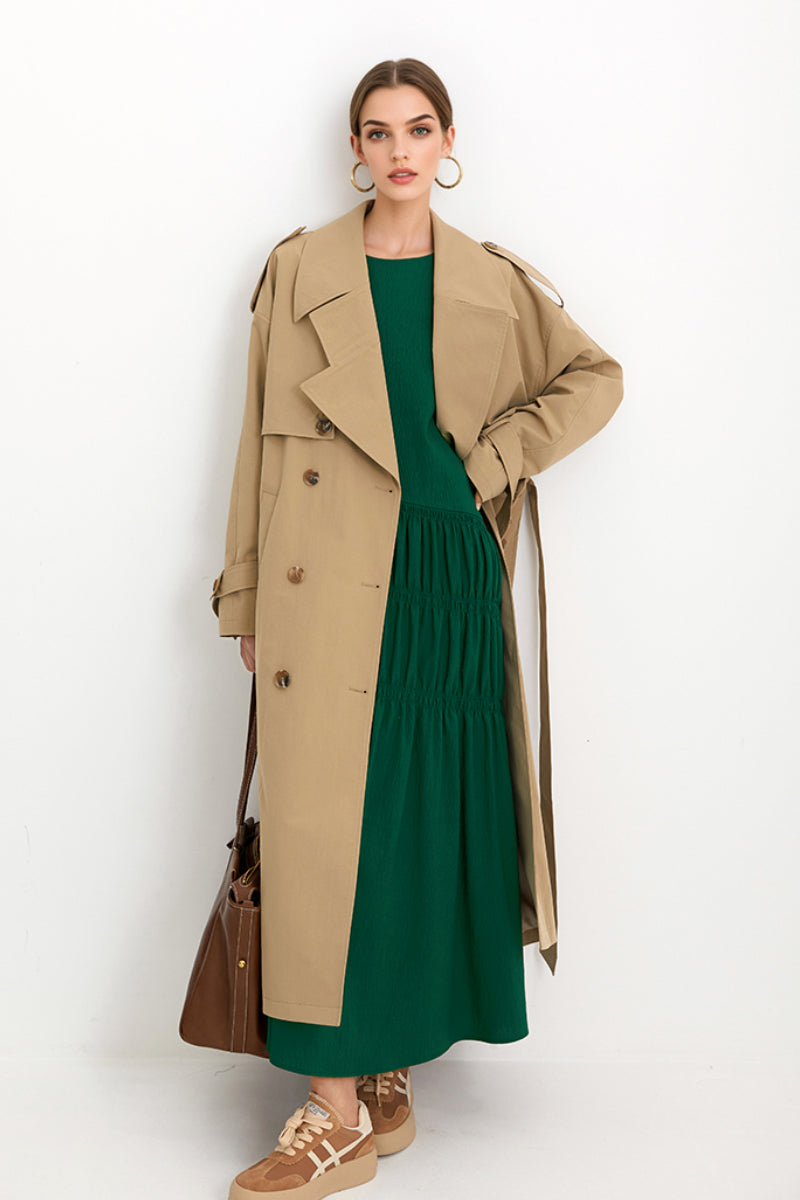 Forest Green Long-Sleeve Maxi Dress
