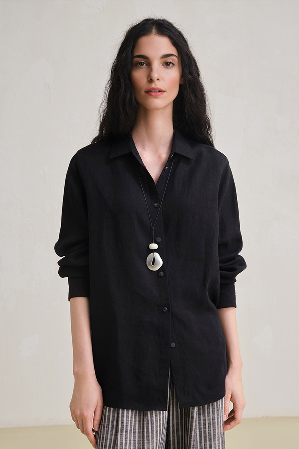 French 28 Count 100% Hemp White Shirt