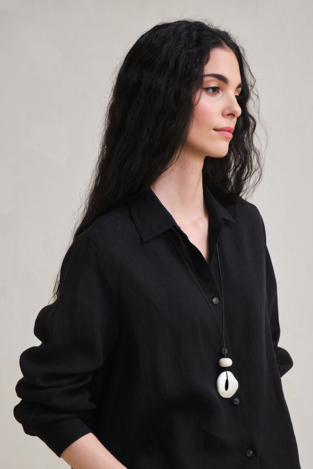French 28 Count 100% Hemp White Shirt