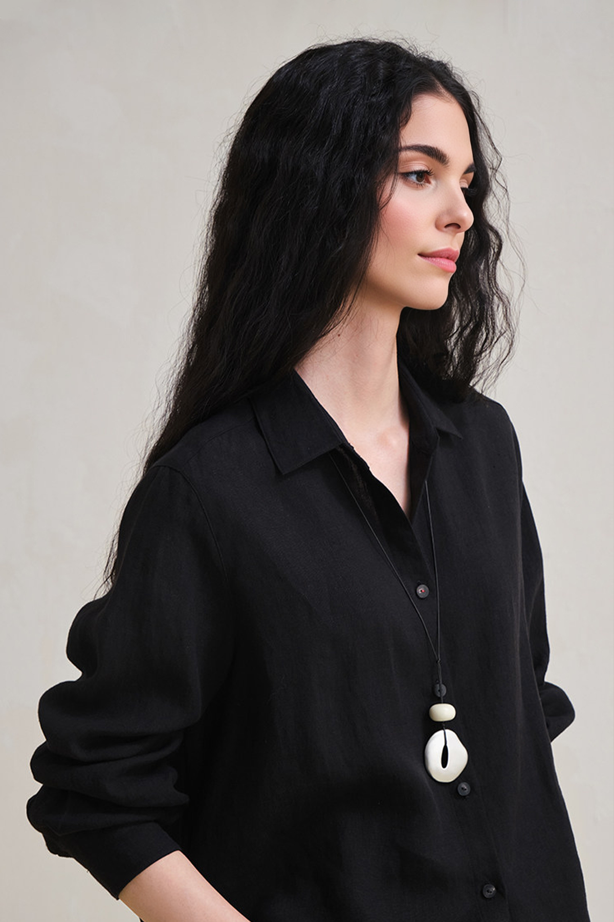 French 28 Count 100% Hemp White Shirt