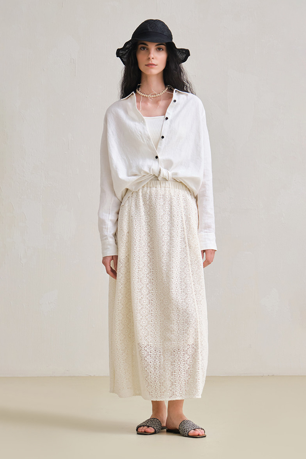 French 28 Count 100% Hemp White Shirt