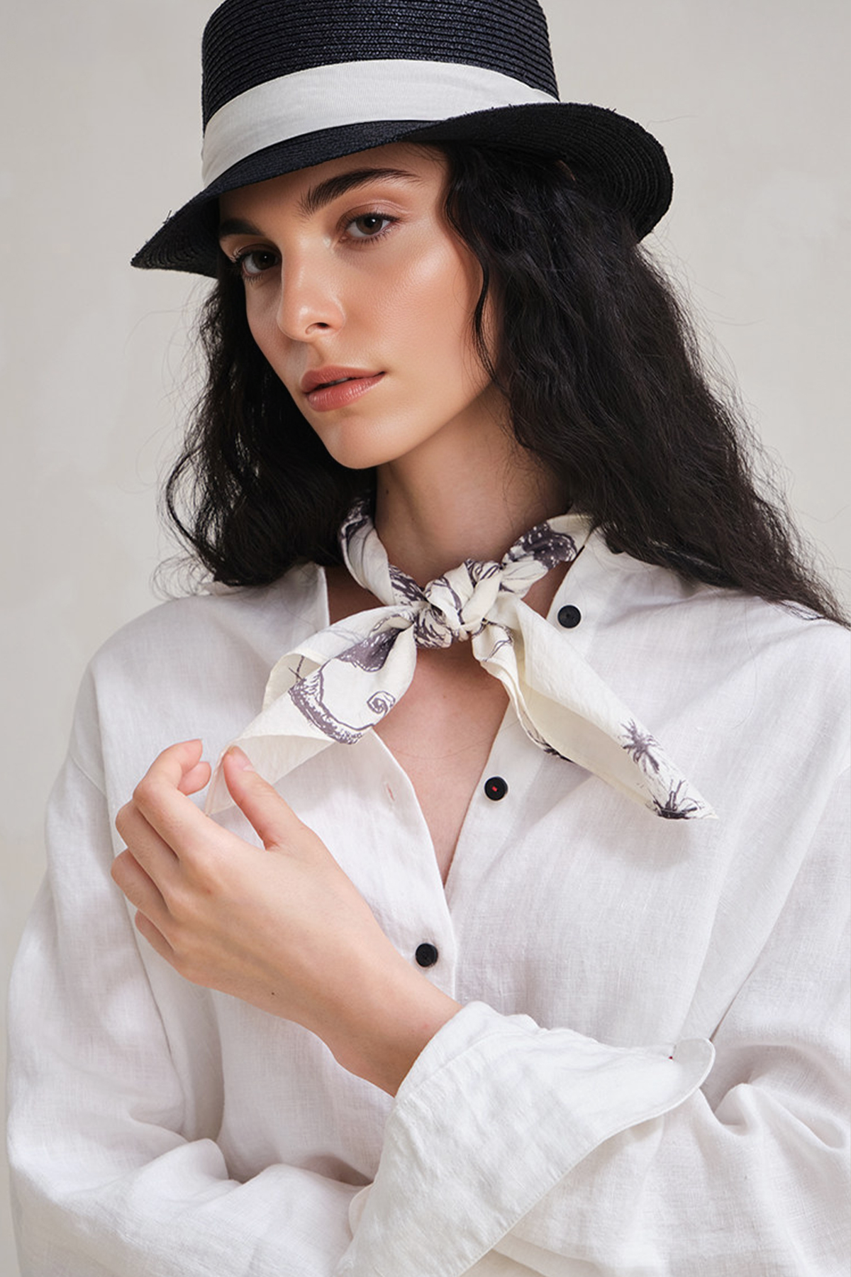 French 28 Count 100% Hemp White Shirt