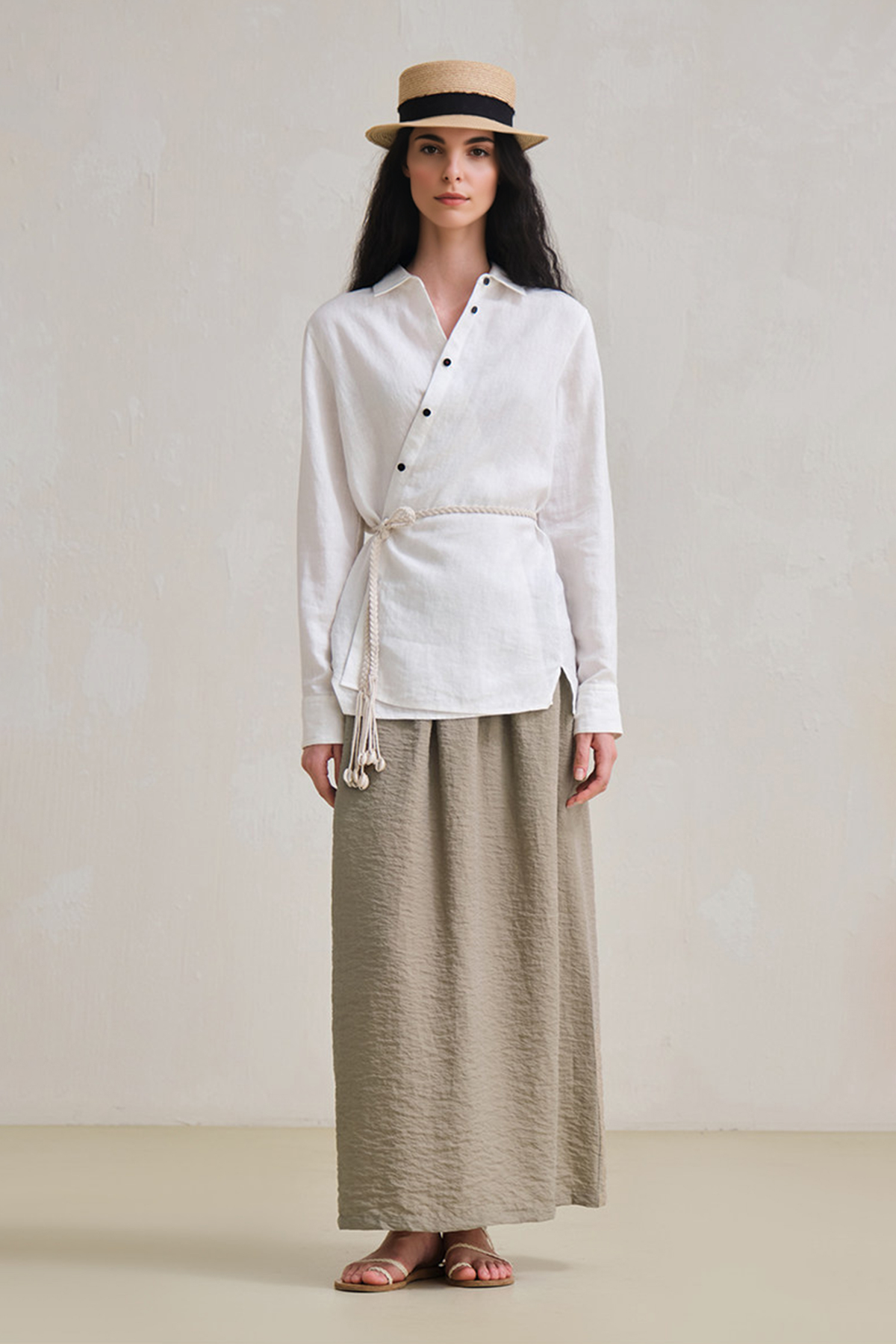 French 28 Count 100% Hemp White Shirt