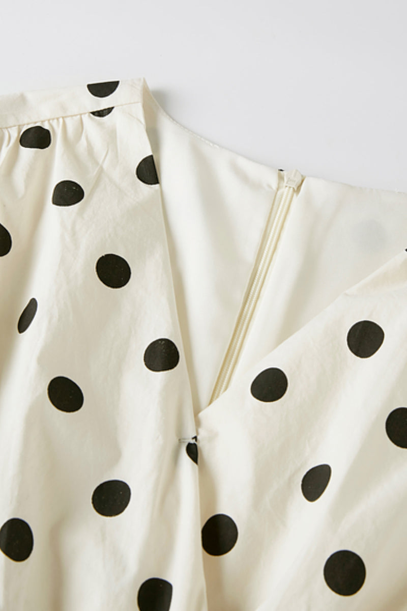 French-Inspired Polka-Dot Midi Dress