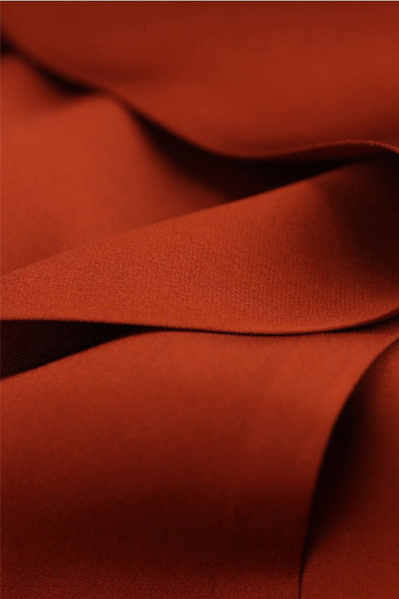 French Silk V-Neck Long-Sleeve Ribbon Blouse