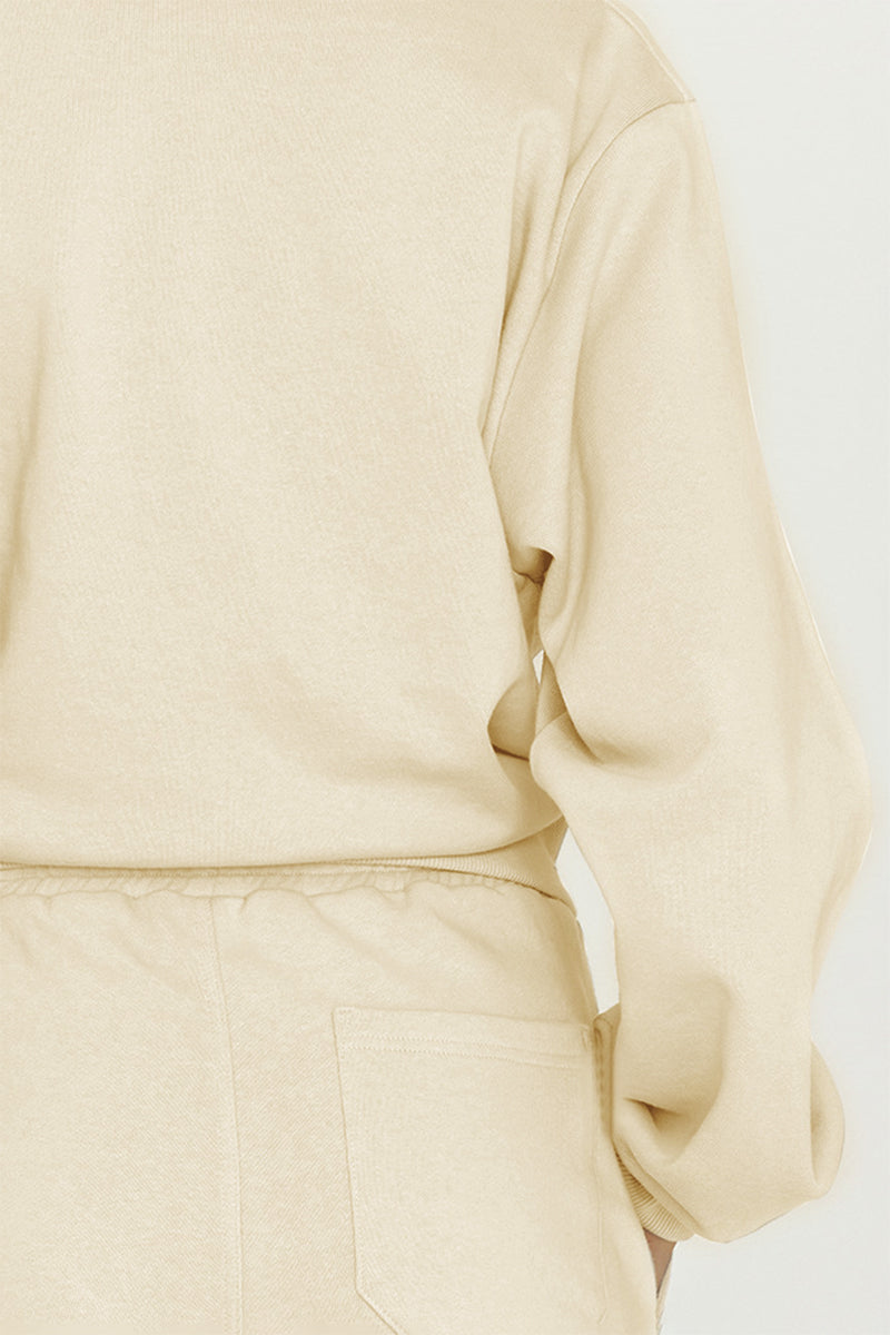 French Terry Wrap-Front Cropped Sweatshirt