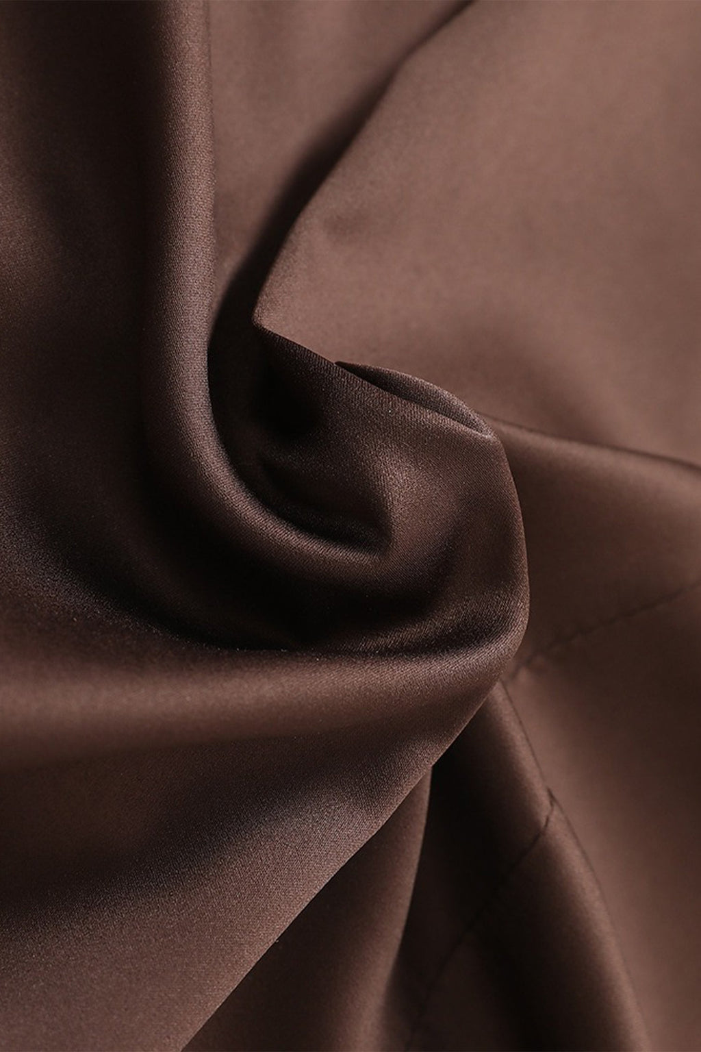Goatskin Suede Straight-Fit Midi Skirt in Brown