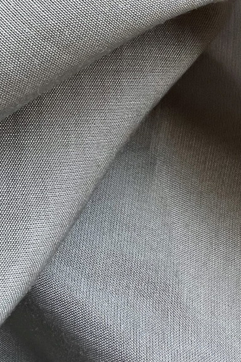 Gray Tiered V-Neck Balloon Sleeve Maxi Dress