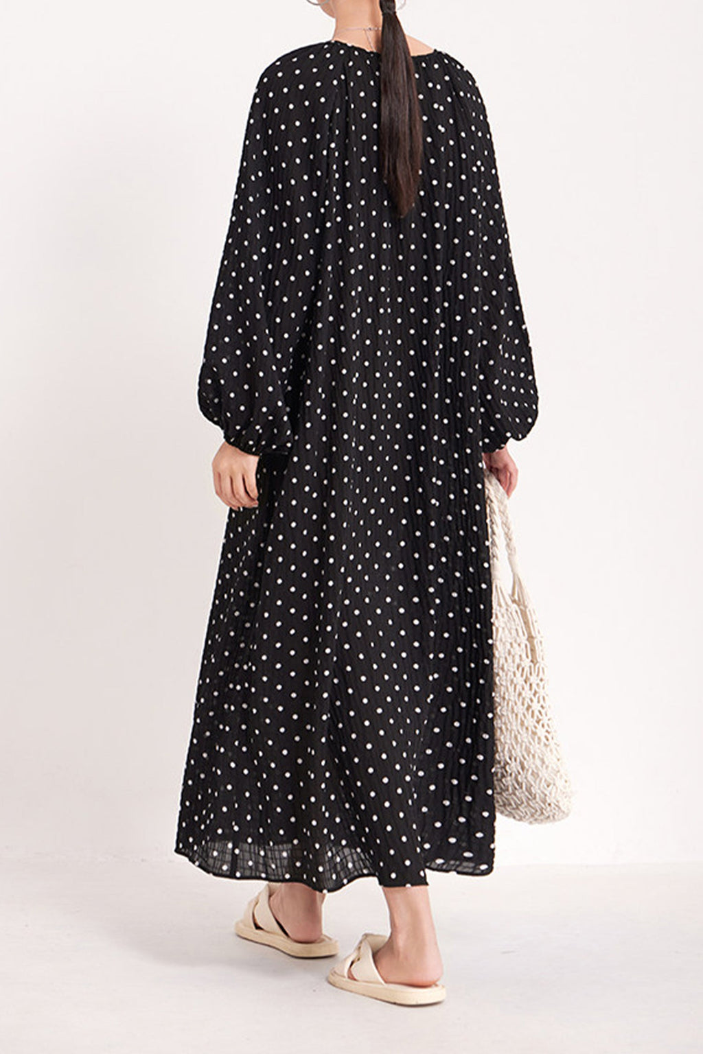 Green Lantern-Sleeve V-Neck Maxi Dress