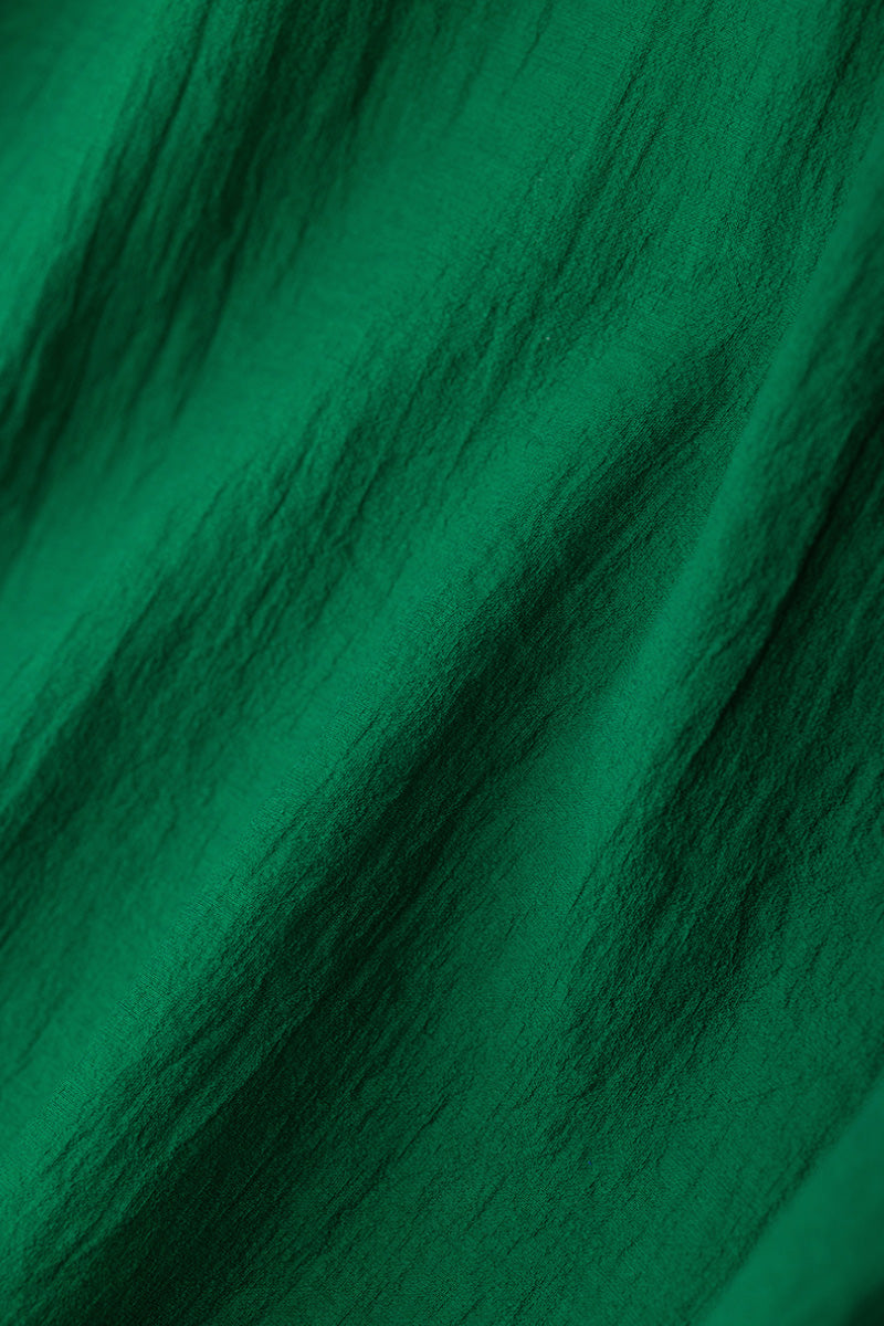 Green Lantern-Sleeve V-Neck Maxi Dress