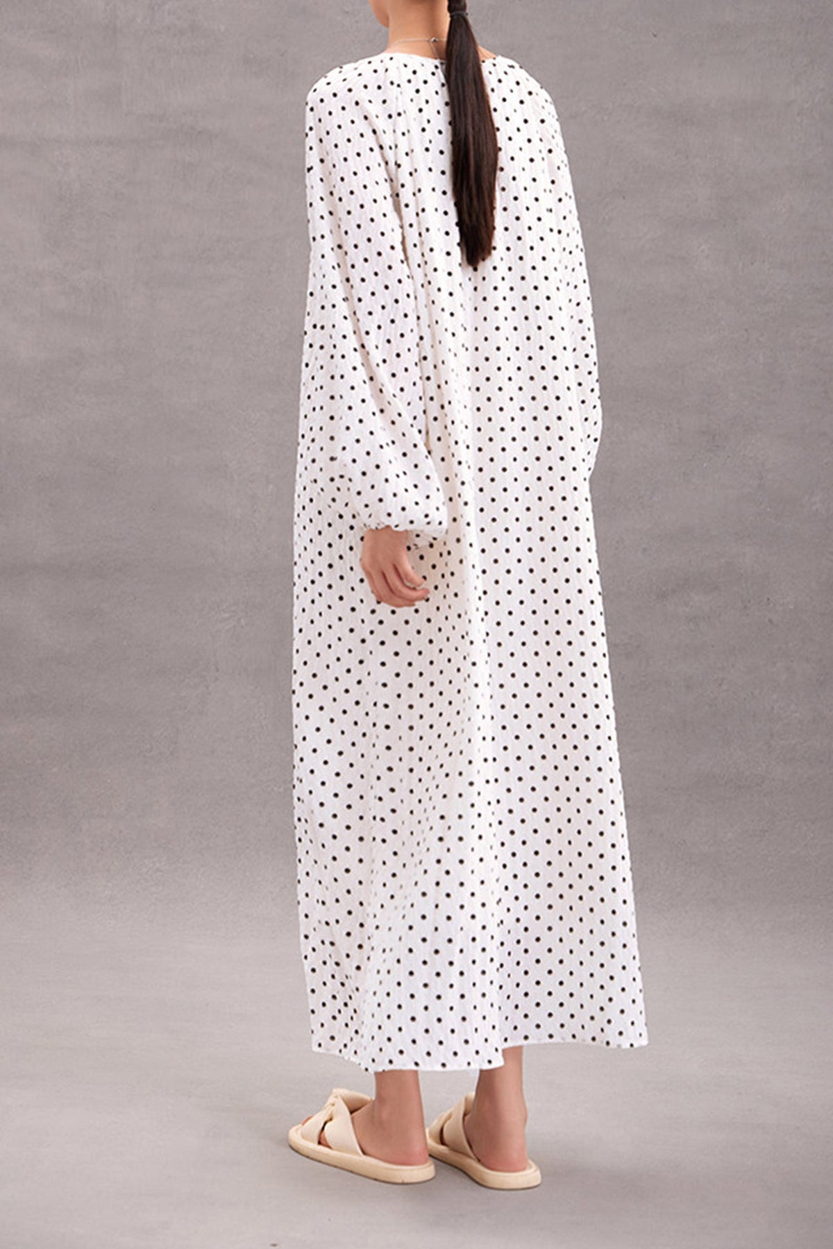 Green Lantern-Sleeve V-Neck Maxi Dress