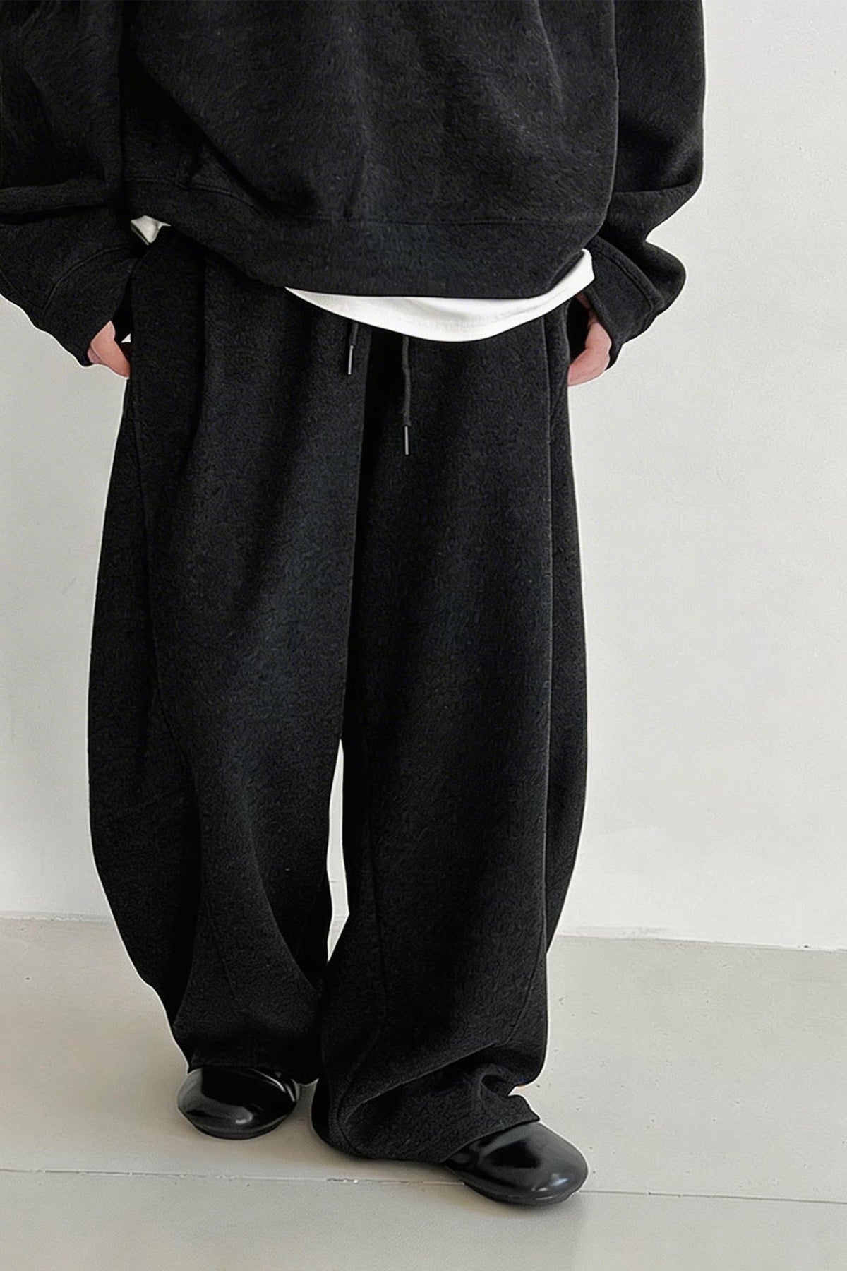 Half Zip Pullover Sweatshirt and Barrel Leg Pants Set