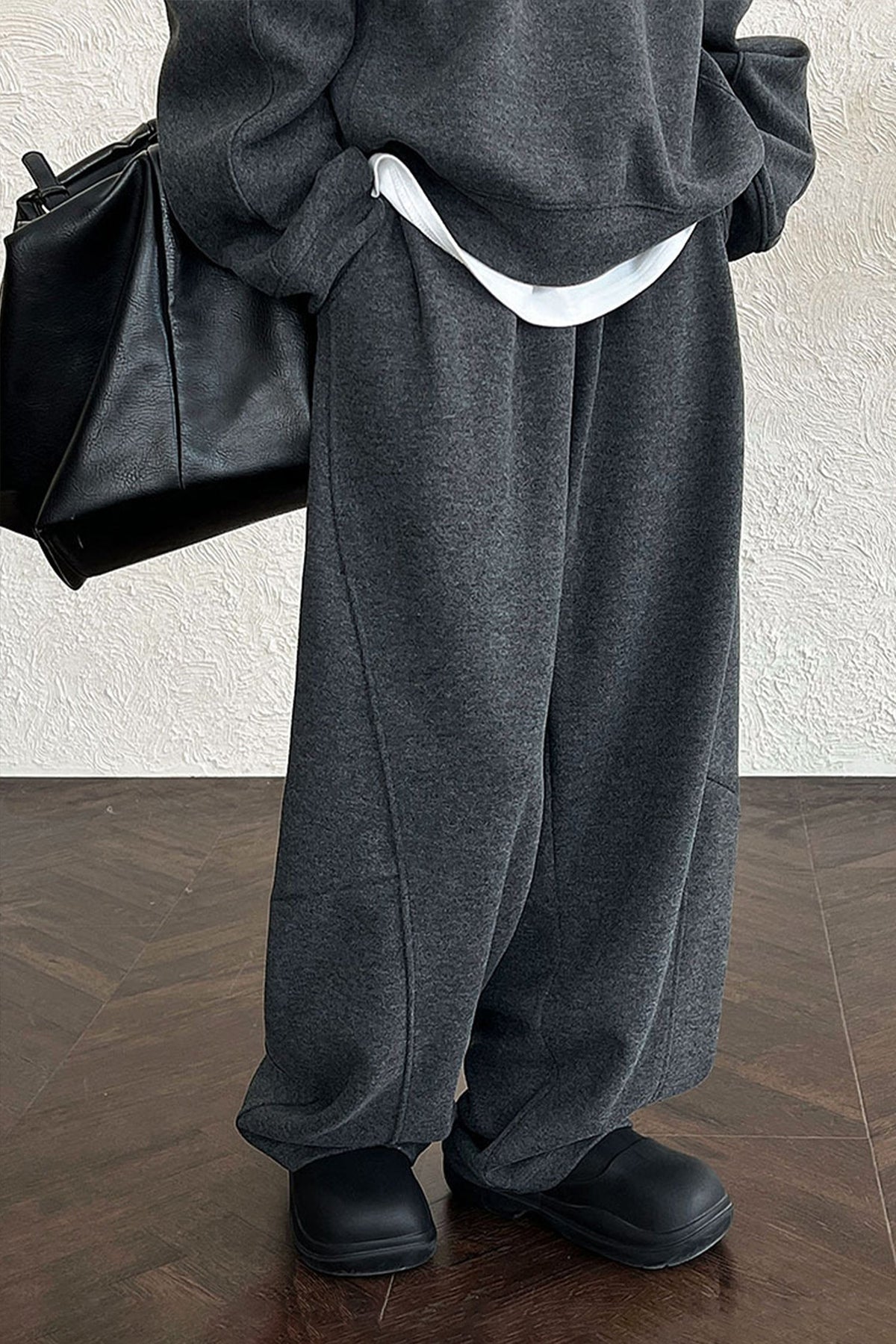 Half Zip Pullover Sweatshirt and Barrel Leg Pants Set