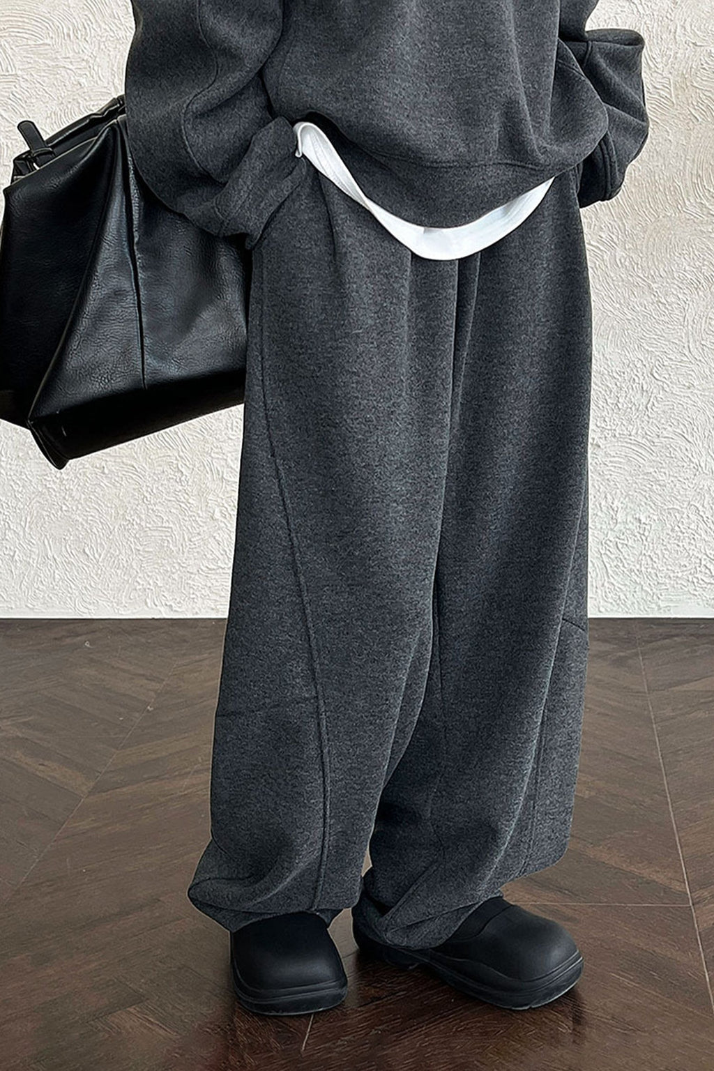 Half Zip Pullover Sweatshirt and Barrel Leg Pants Set