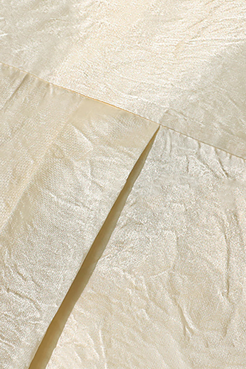 Hammered Satin Long-Sleeve Button-Down Shirt