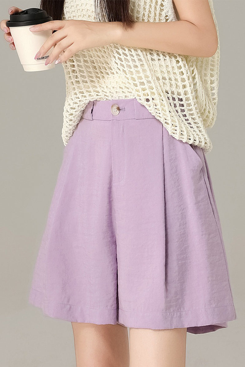 High Waist Business Casual Bermuda Shorts