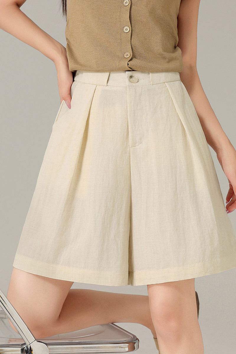 High Waist Business Casual Bermuda Shorts