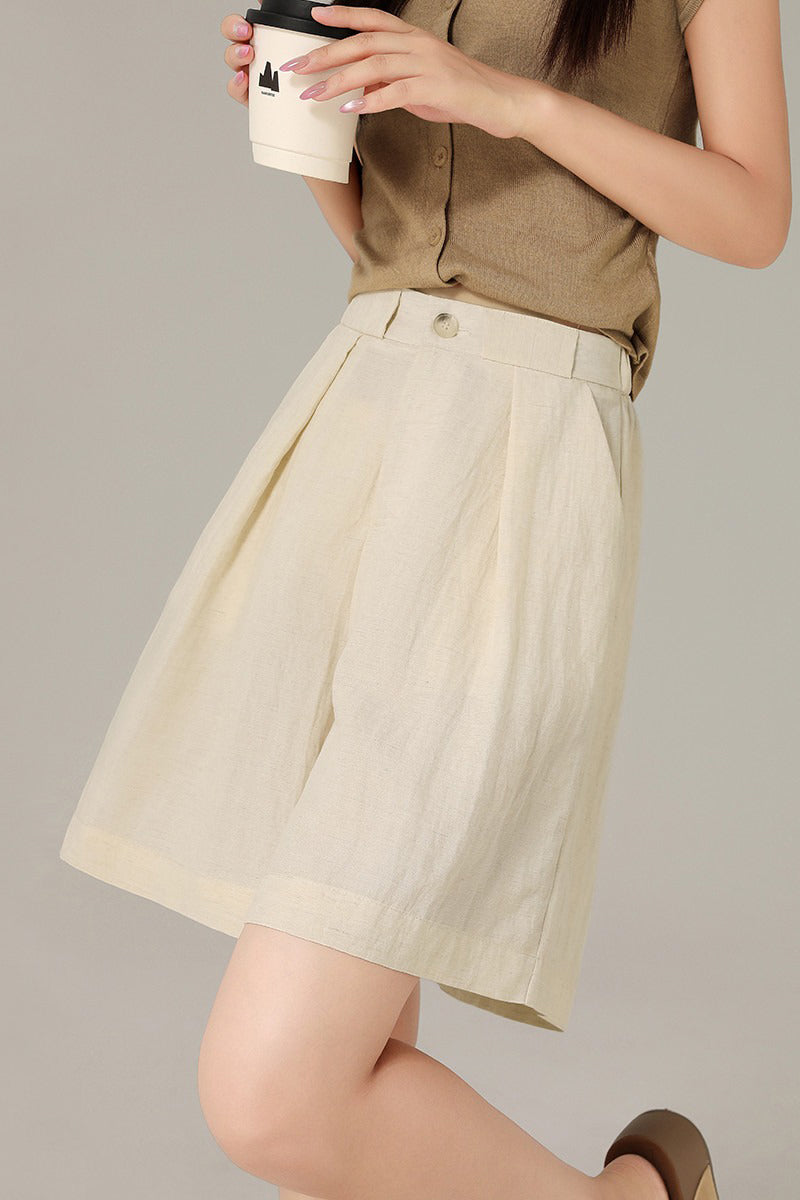 High Waist Business Casual Bermuda Shorts
