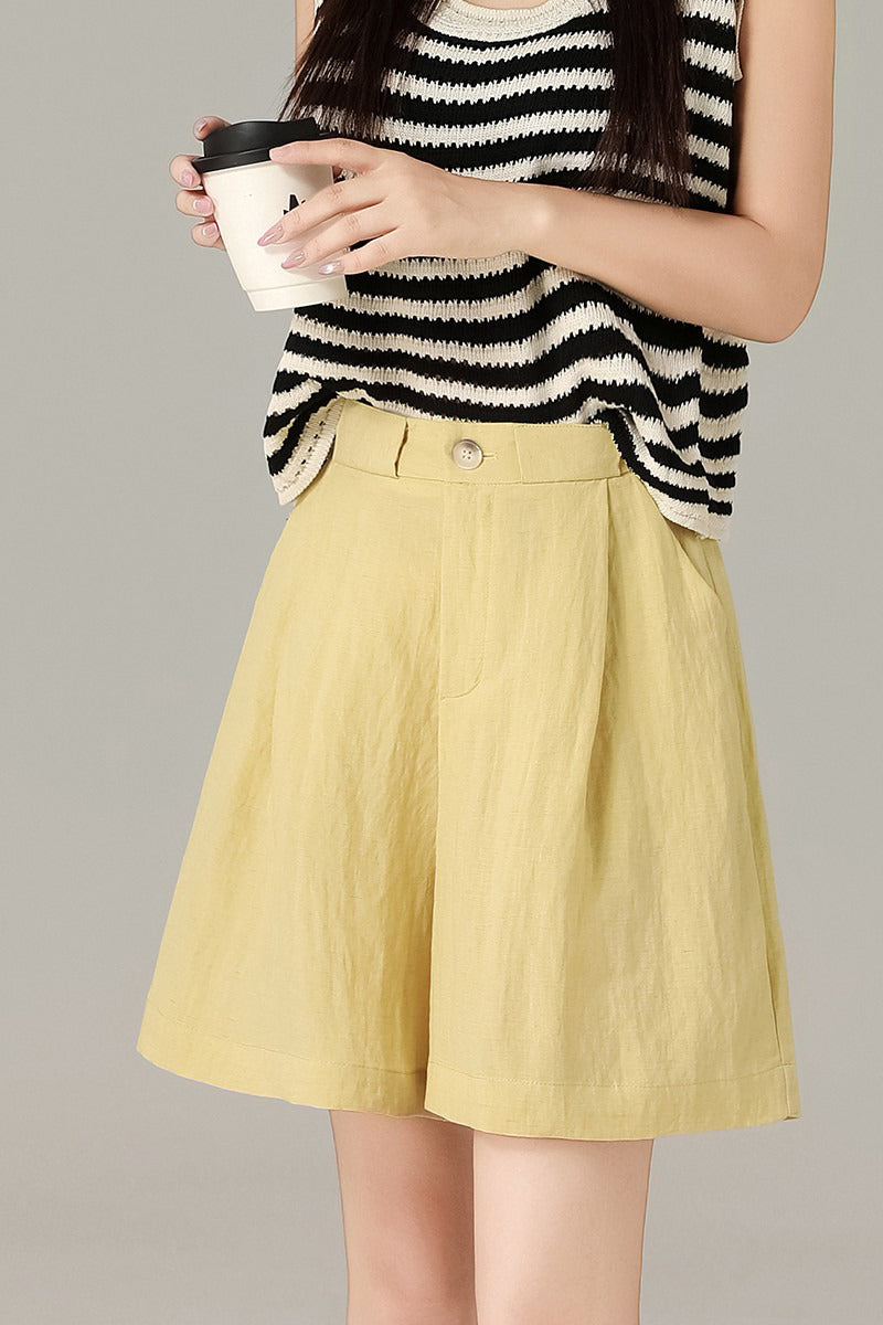 High Waist Business Casual Bermuda Shorts