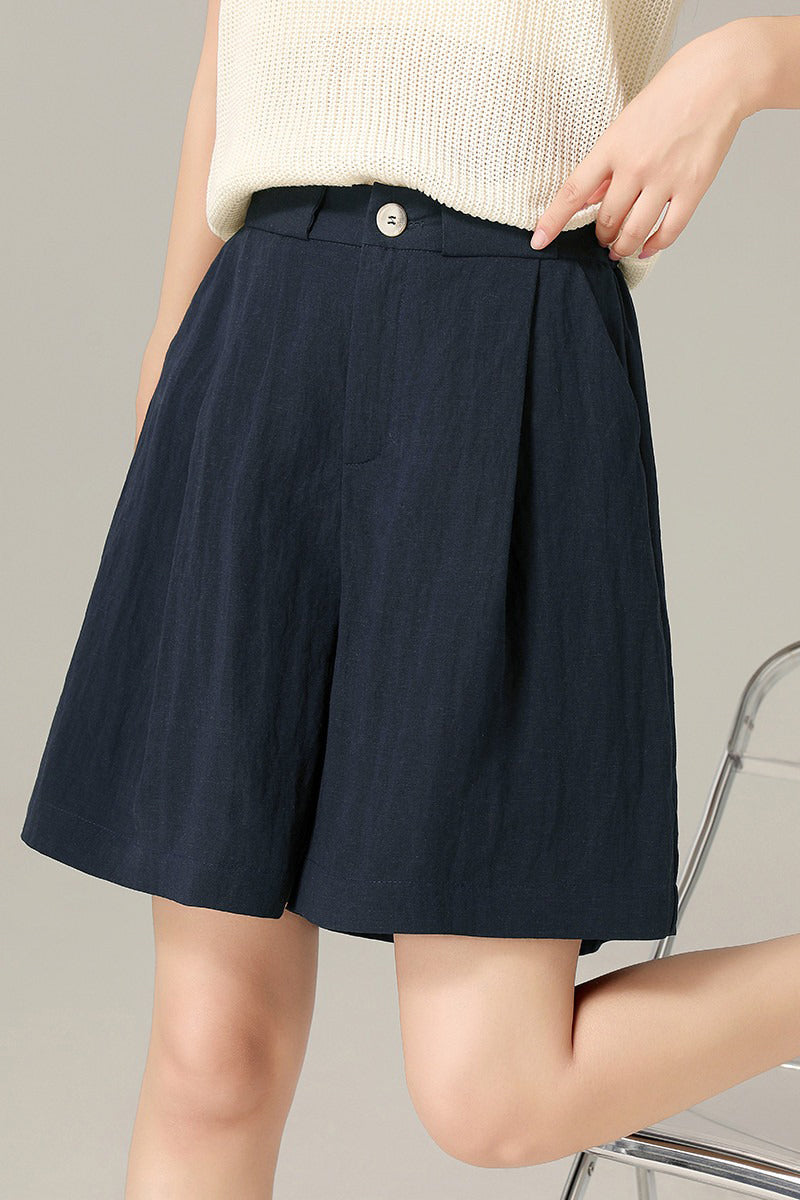 High Waist Business Casual Bermuda Shorts