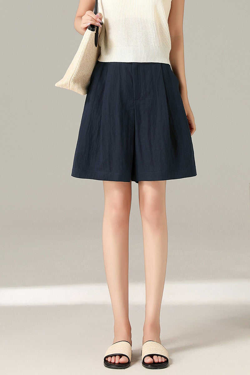 High Waist Business Casual Bermuda Shorts