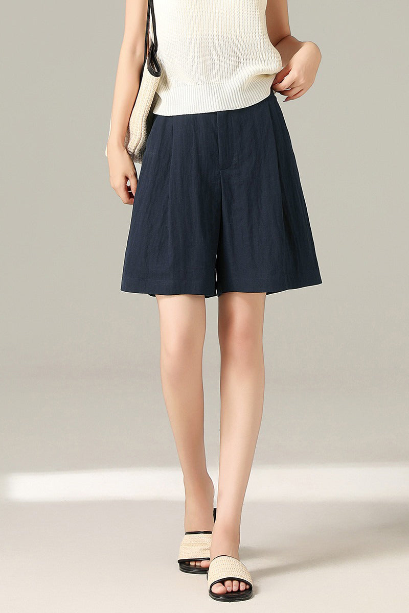High Waist Business Casual Bermuda Shorts