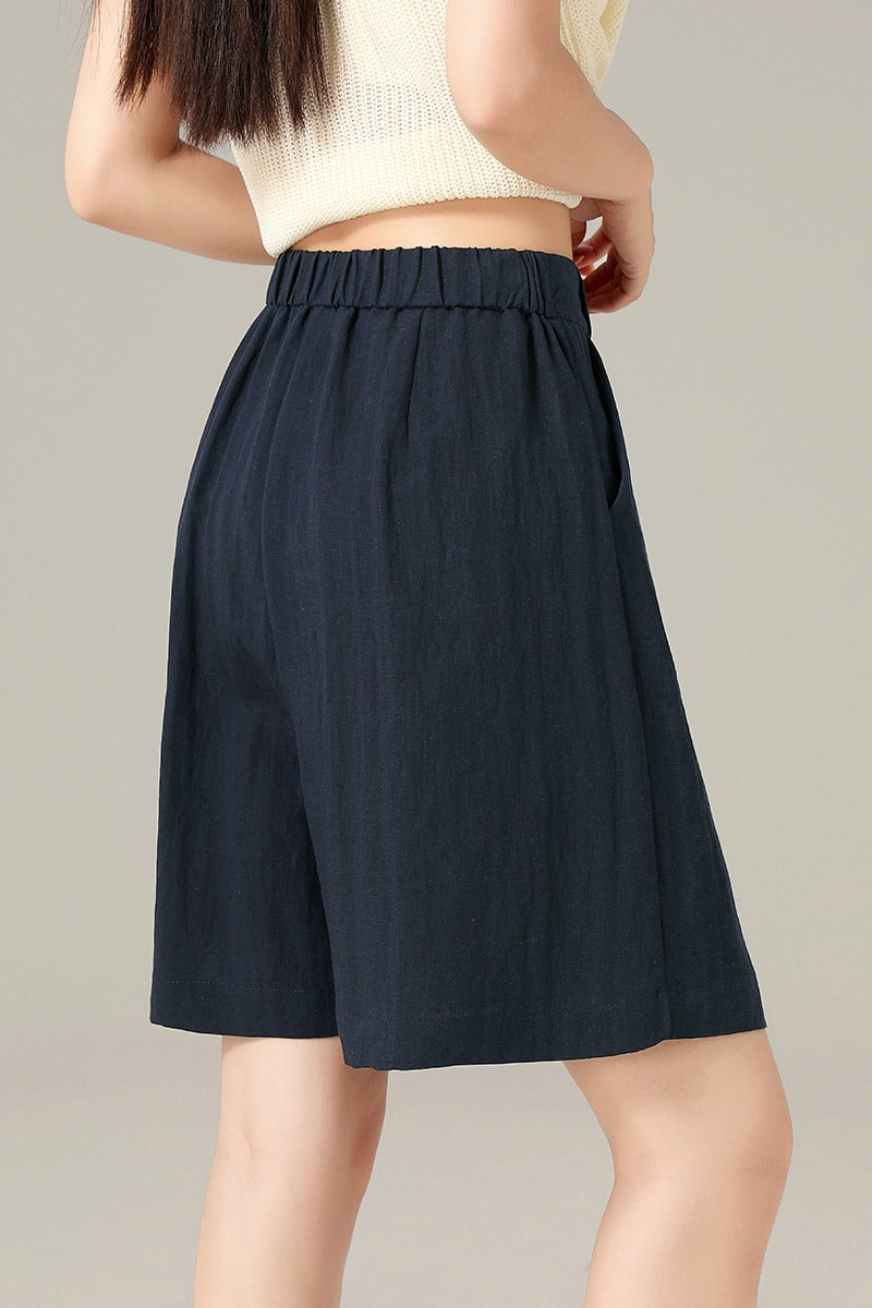 High Waist Business Casual Bermuda Shorts