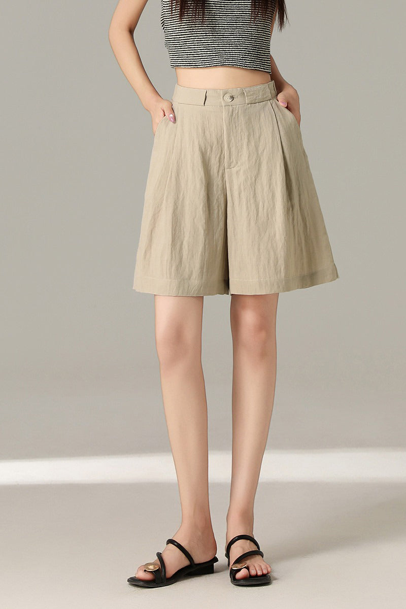 High Waist Business Casual Bermuda Shorts