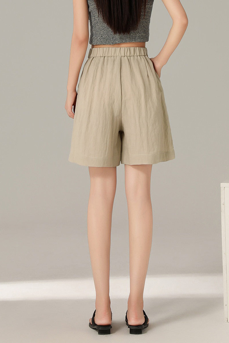 High Waist Business Casual Bermuda Shorts
