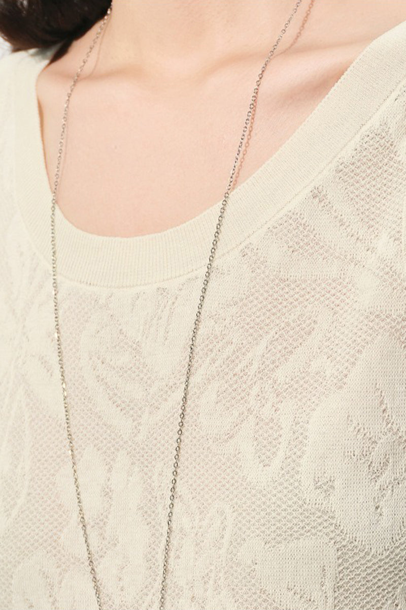 Jacquard Floral Textured Knit Sleeveless Tank Top