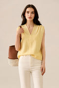 Jacquard Silk-Blend Fine-Knit Tank Top