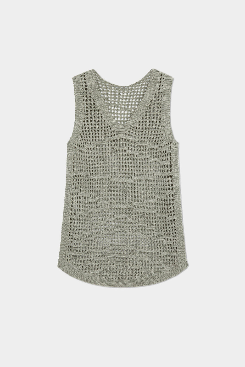 Lightweight Linen-Cotton Crochet Cover-Up Tank Top