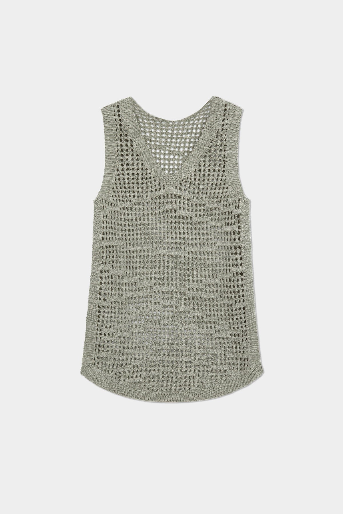 Lightweight Linen-Cotton Crochet Cover-Up Tank Top