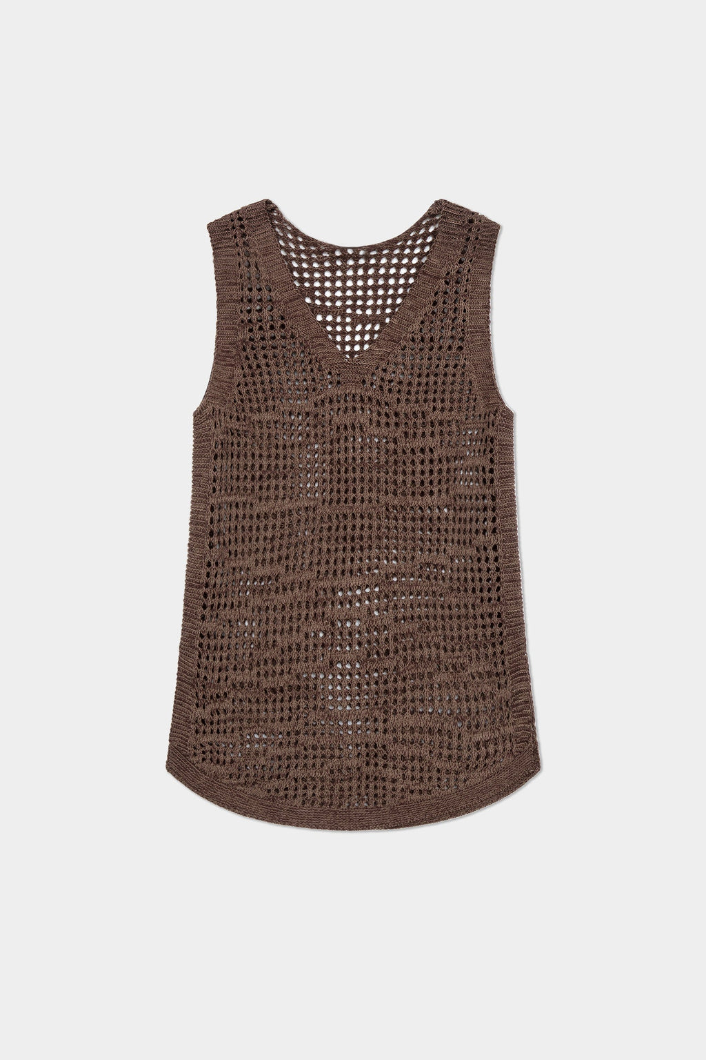 Lightweight Linen-Cotton Crochet Cover-Up Tank Top
