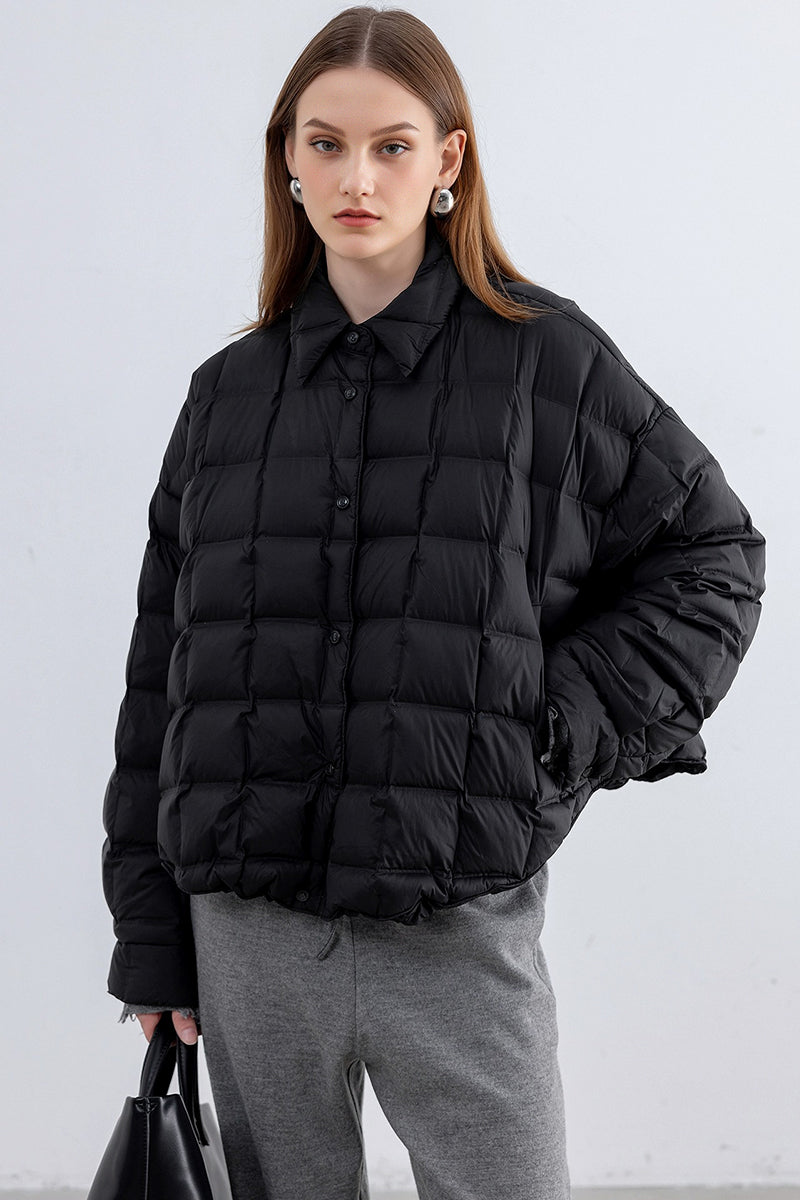 Lightweight Packable Quilted Shirt Down Jacket