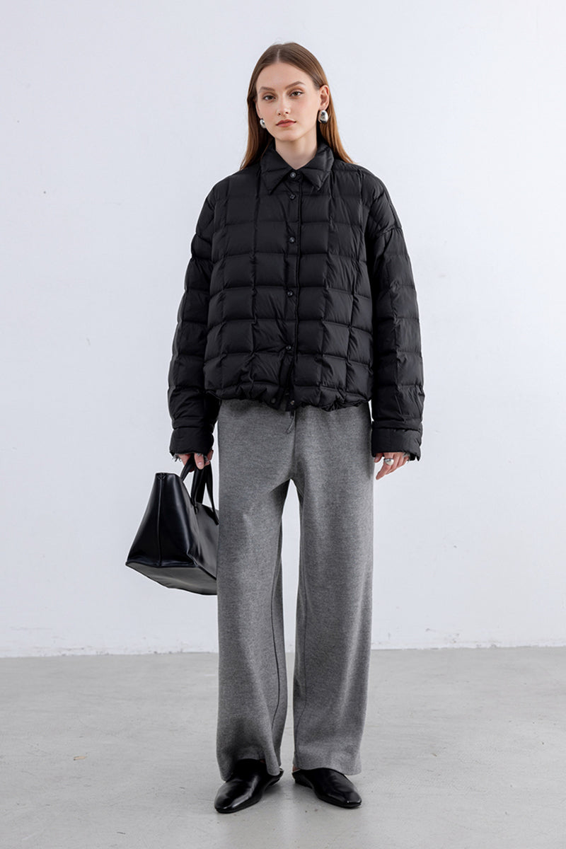 Lightweight Packable Quilted Shirt Down Jacket