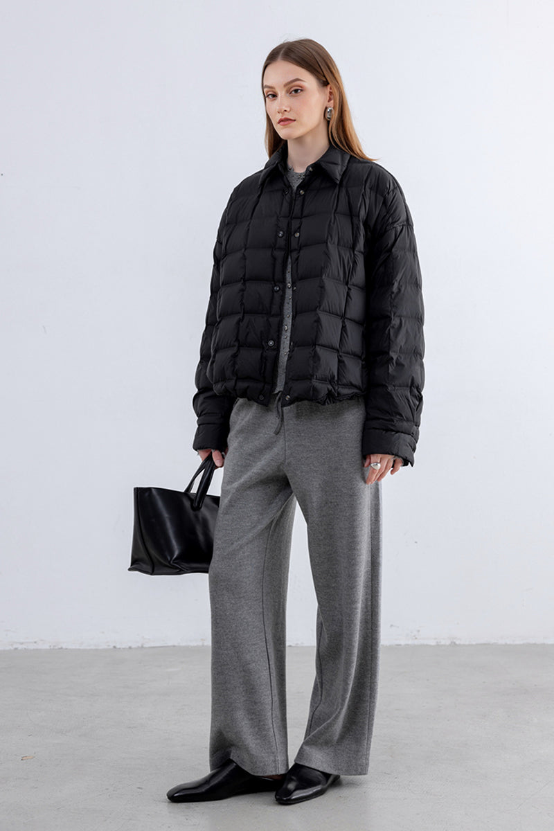 Lightweight Packable Quilted Shirt Down Jacket